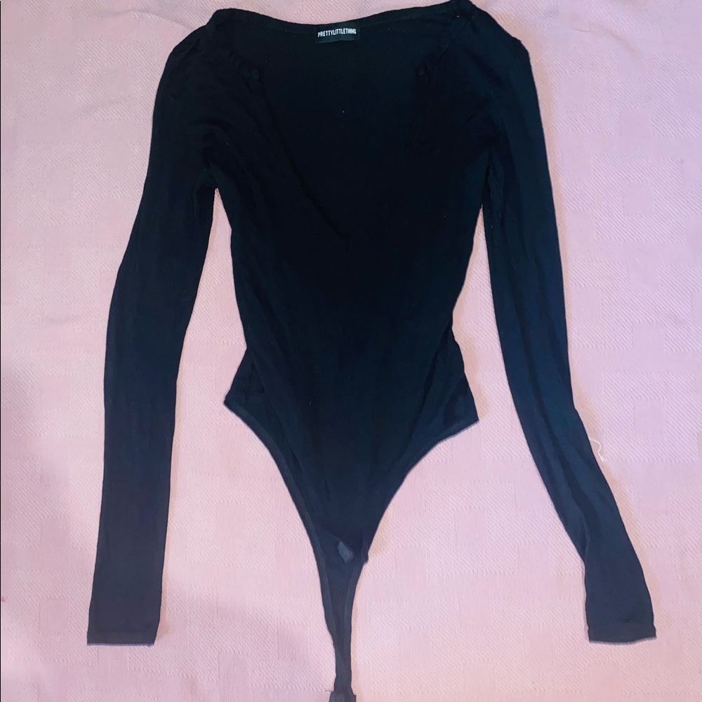 PrettyLittleThing Black Bodysuit